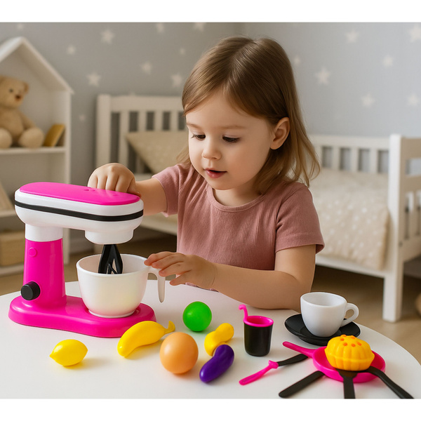 Küchenmaschine, Mixer, Spielzeug für Kinder, Zubehör, Früchte