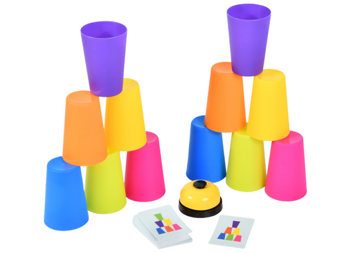 Arcade Game Stacking Cups Cards Bell