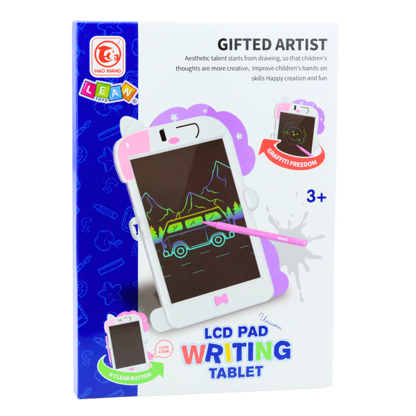 LCD Writing Drawing Board Stylus Unicorn Pink