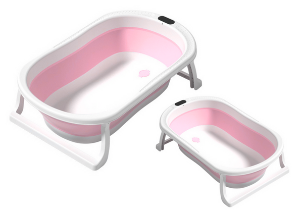 Klappbare Badewanne mit rutschfesten Füßen, Rosa