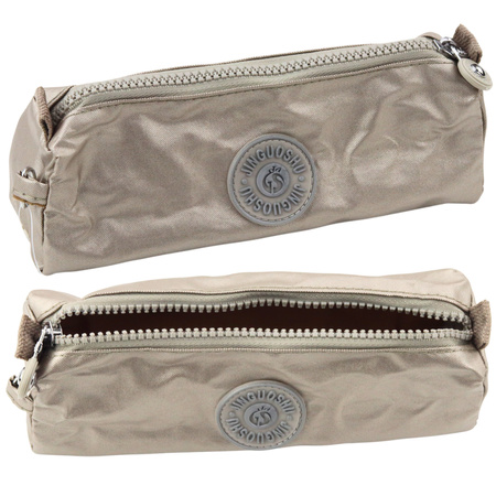 School Pencil Case Organizer Single Compartment Silver 21.5cm