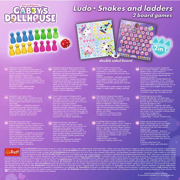 Game 2in1 Chinaman - Snakes and Ladders Gabbys Dollhouse 02590