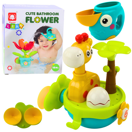 Badespielzeug Giraffe Sensory Interactive Saugnäpfe Bunt