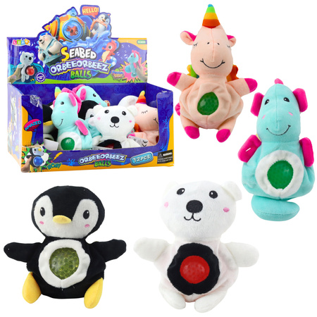 Plush Toy Squeezable Tummy with Water Balls 20cm Mix