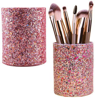 Behälterbecher für Pinsel und Zubehör Glitter Pink