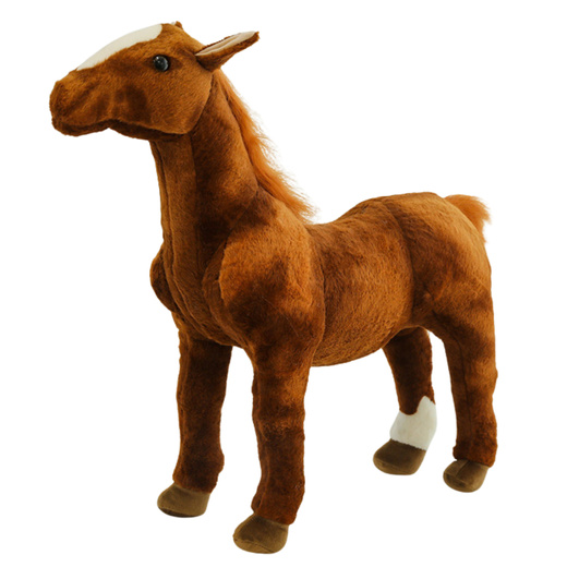 Plush Horse Plush Toy Mascot Cuddly Toy Brown 40cm x 37cm
