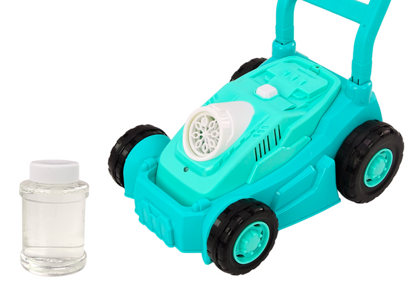 Seifenblasen-Rasenmäher zum Aufsitzen mit Griff, grün