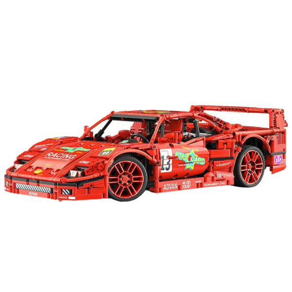 Construction Bricks Sports Car Racing Red 1:10 2688 pcs.