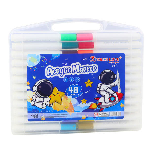 Set of Acrylic Marker Pens in Organizer 48pcs.