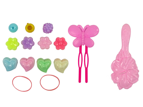 Dolls Head Accessories Beads Clips Colourful Strands