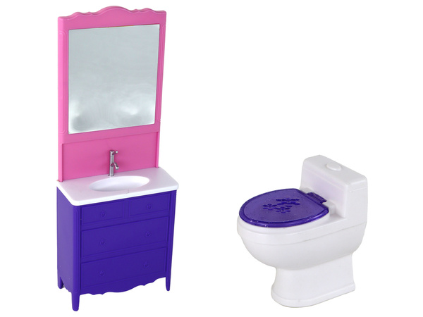 Kinderpuppen-Bademantel, Toilette, Badewanne, Badezimmer