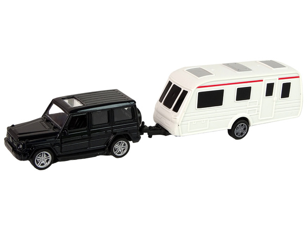 Jeep Black Caravan Fahrzeugset Metallelemente