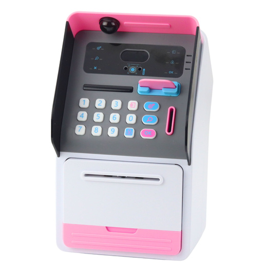 ATM Safe Piggy Bank PIN Code ATM Card Pink