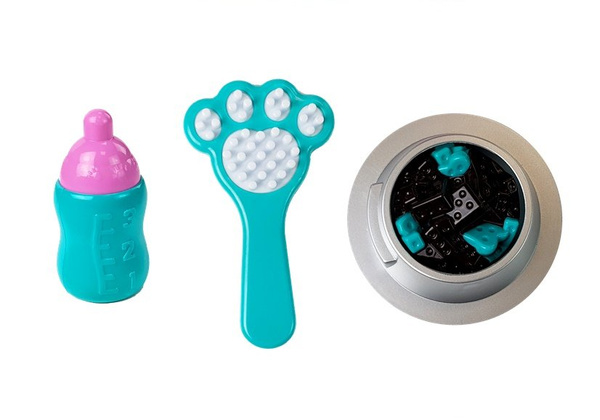 Batteriebetriebener Plüschhund Weiß in Braun Patched Zubehör Sound