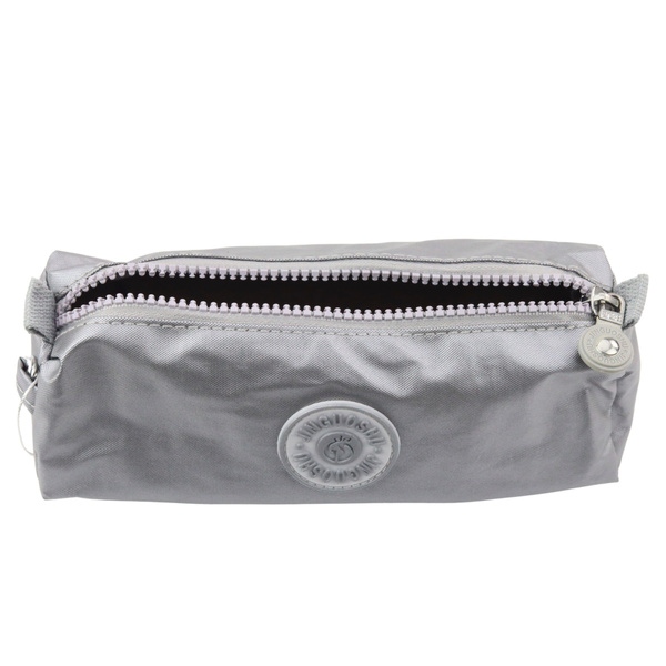 Federmäppchen für die Schule, Einzelfach, Grau, 21,5 cm