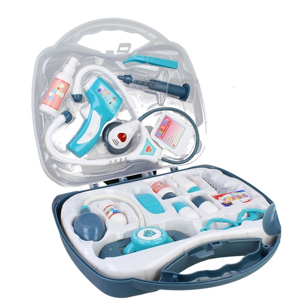 Little Doctor Medical Kit In Suitcase Lights Sounds Blue