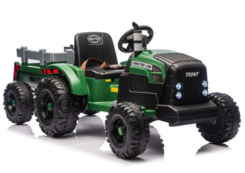 CH9959B Battery Operated Tractor with Trailer Dark Green 24V