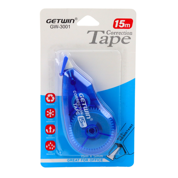 Correction Tape Mouse School Office 15m x 5mm Blue