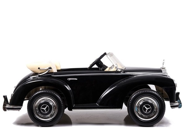 Kinderfahrzeug Mercedes-Benz 300S Schwarz lackiert Ledersitz EVA-Reifen Auto