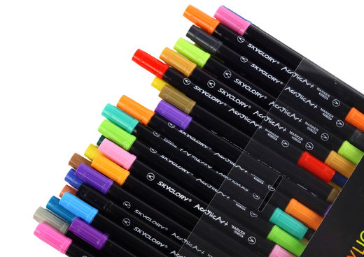 Set of 36 double-sided markers for ceramics, glass and clothes