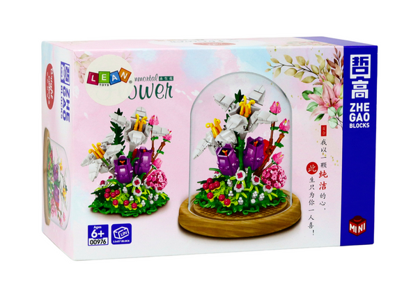 Blumen in einer Box, Set mit 487 Elements-Blöcken