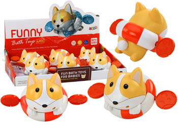 Mechanical Bath Toy Wind-Up Fox in a Wheel