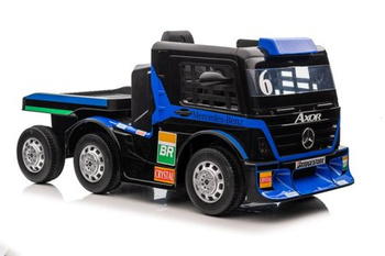 Batterieauto Mercedes XMX622B Auflieger Marineblau LCD