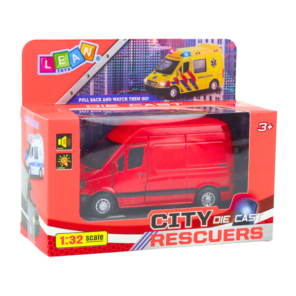 Delivery Truck Metal Red 1:32 Lights Sounds
