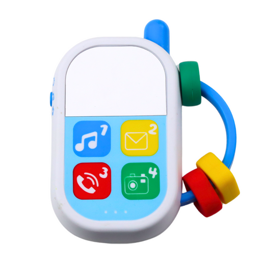 Set mit Musikspielzeug für Kleinkinder. Telefon, Tamburin, Tasten, Geräusche, 3-tlg.