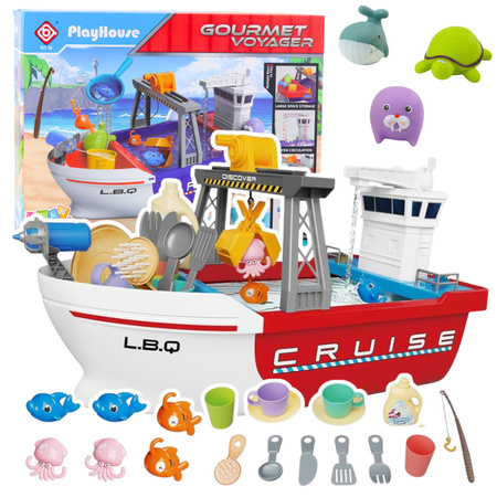 Fishing Boat with Water Circulation Interactive Fishing Accessories