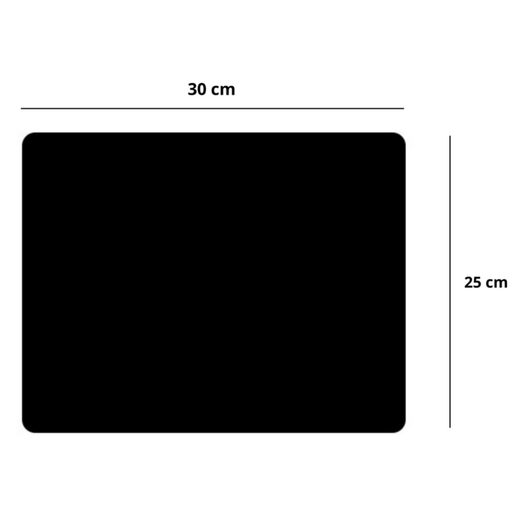 Anti-Slip Mouse Pad Black 30x25cm
