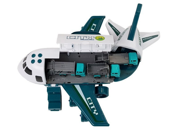 CITY Faltflugzeug mit Autos 1:64 Lichter und Geräusche