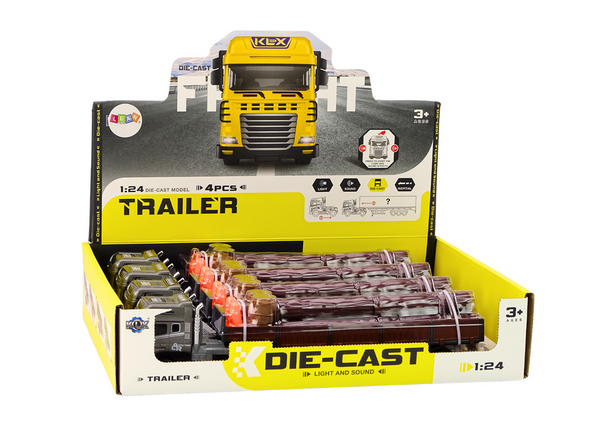 Wood Truck Truck Trailer 1:24 Wood Logs Sounds Lights