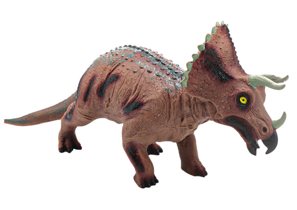 Large Triceratops Dinosaur Figure Sound 36 cm Brown