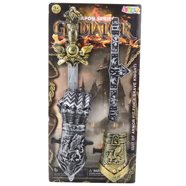 Ritterset Gladiator Schwertschützer Gürtel verziert