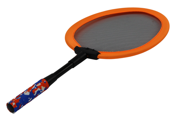 Set mit 2 Badmintonschlägern, 2 Badmintonbällen, Orange