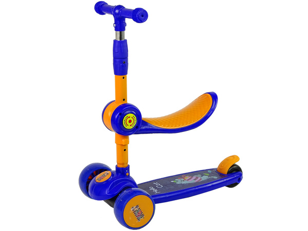 Dreirädriger Balance-Scooter Saddle Blue Music Diodes Cat