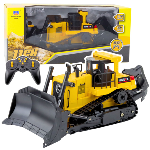 Huina Remote Controlled RC Bulldozer Construction Vehicle Yellow 1:16
