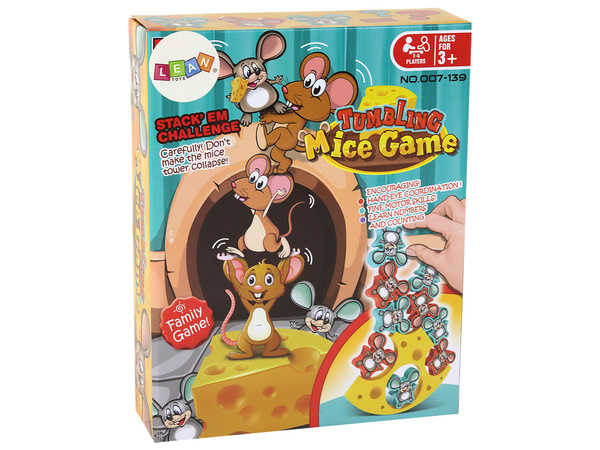 Arcade Game Mice Balancing Cheese Tower 12 pieces. Maths lesson