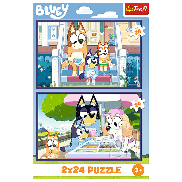 Puzzle - 2x24 - Zabawna Bluey - Trefl 34446