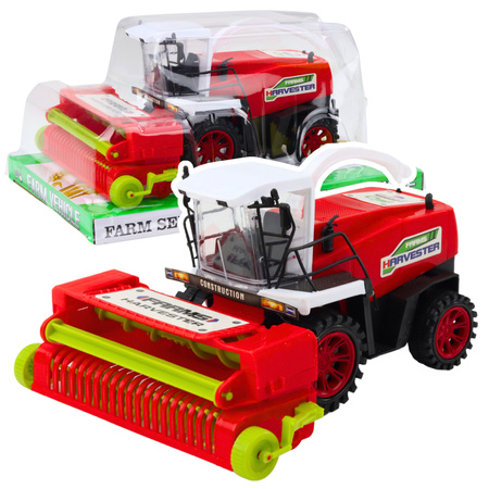 Landwirtschaftlicher Mähdrescher mit Schneidwerksantrieb, rot