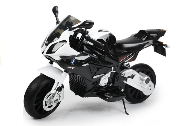 Elektromotorrad für Kinder BMW S1000RR Schwarz Ledersitz EVA-Reifen Motorrad