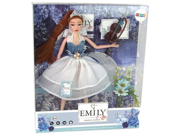 Babypuppe Emily Violine Blumen