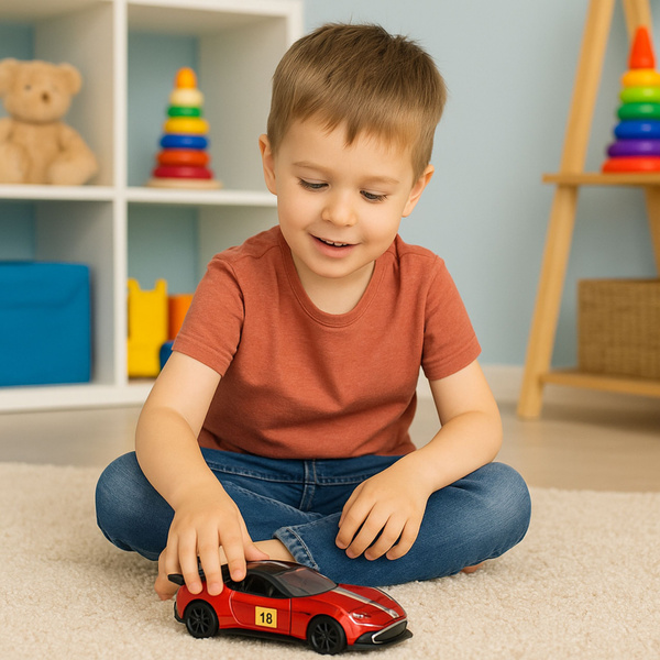 Sports Car Metal Race Drive Opening Doors Red 1:32