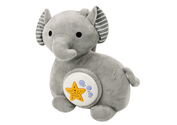 Plush Elephant Projector Sleeper Elephant Gray Cuddly Toy Stars Melodies