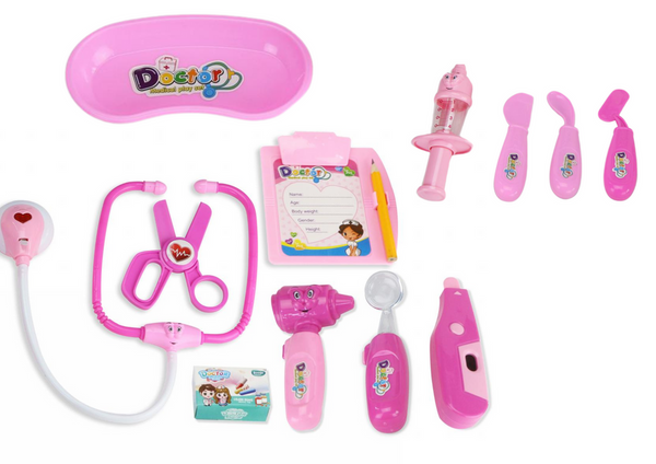 Little Doctor Medical Kit In Suitcase Lights Sounds Pink