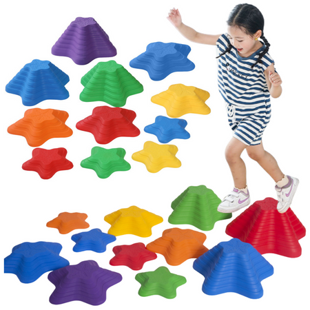 Sensory Path Stones 4 Sizes 6 Colored Stones