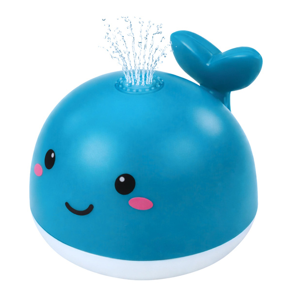 Badespielzeug spritzender Walbrunnen, leuchtend blau