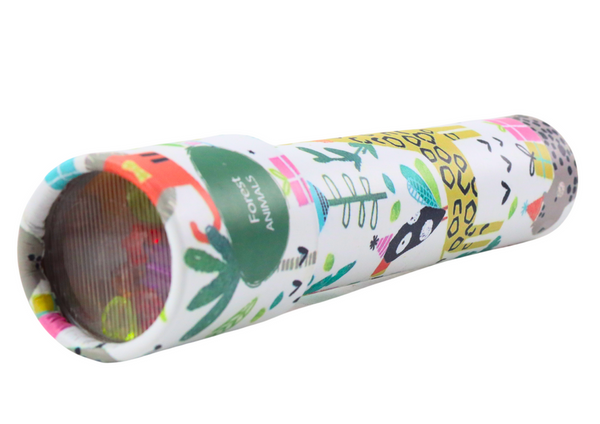 Kinder-Kaleidoskop-Muster, Farben, bunte Perlen