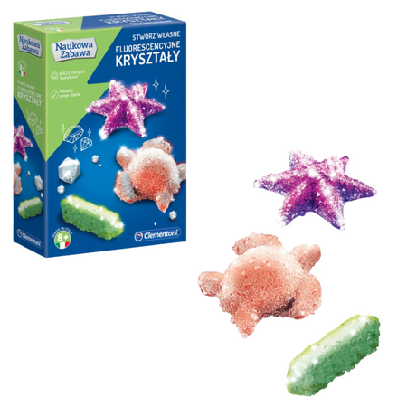 Science & Play Fluorescent Crystals Set Polish Language Clementoni 60584